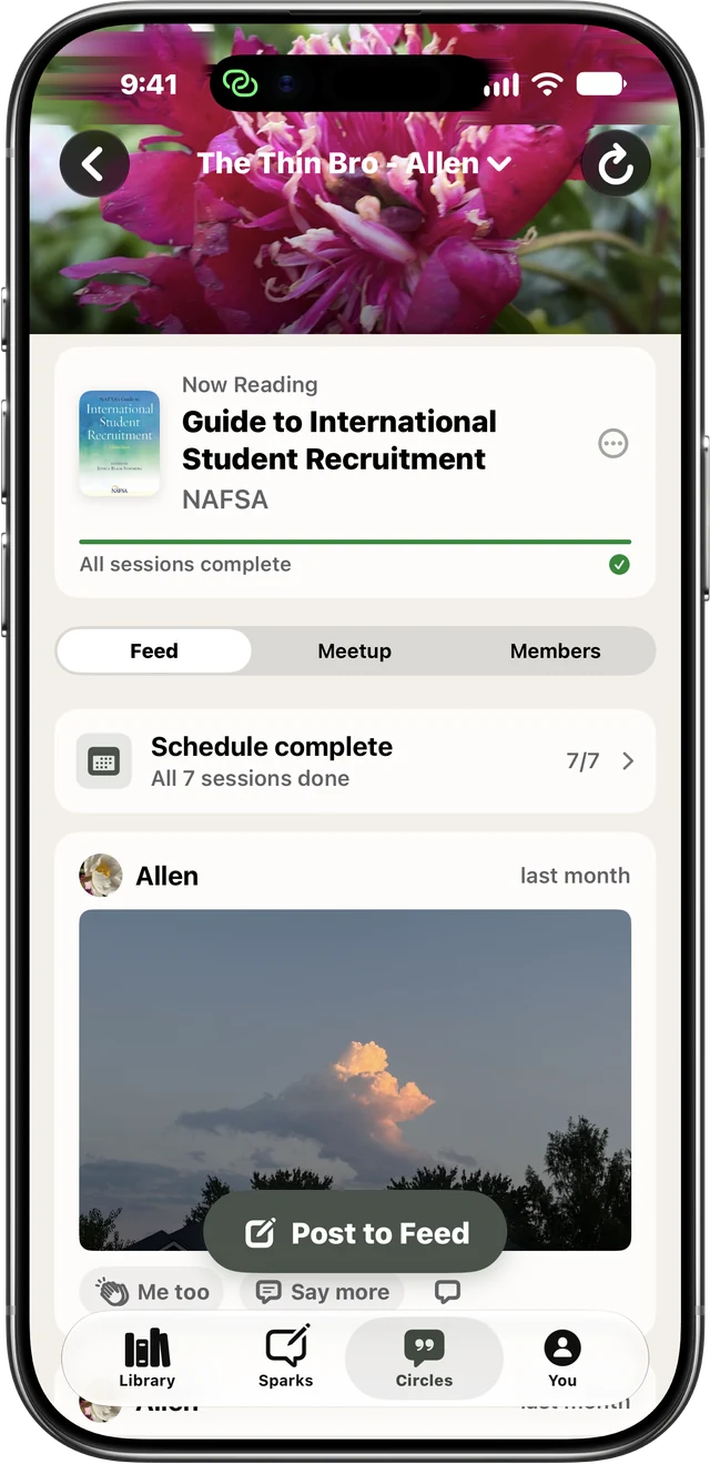 A Casu Circle: now reading, schedule complete, and the feed